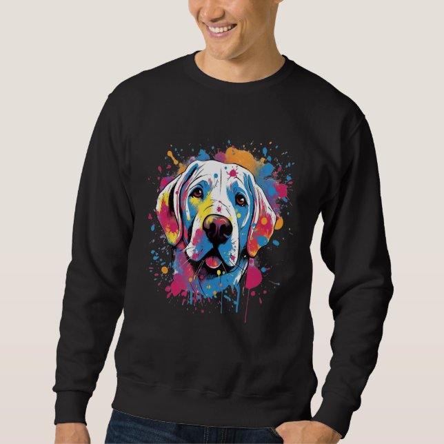 Labrador Colorful Graffiti Dog Sweatshirt (Front)