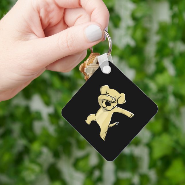 Labrador Costume Dabbing Labrador Key Ring (Hand)