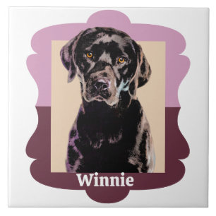 Labrador customised pattern photo frame tile