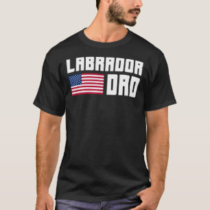 Labrador Dad American Flag T-Shirt