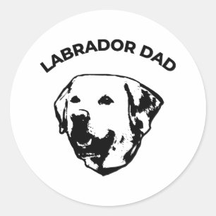 Labrador Dad  Classic Round Sticker