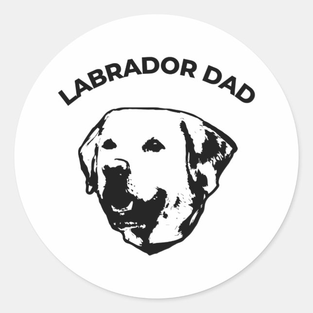 Labrador Dad  Classic Round Sticker (Front)