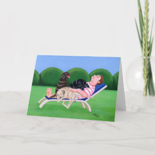 Labrador Dad Painting Card