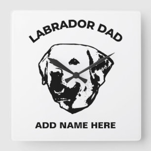 Labrador Dad   Square Wall Clock