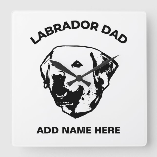 Labrador Dad   Square Wall Clock (Front)