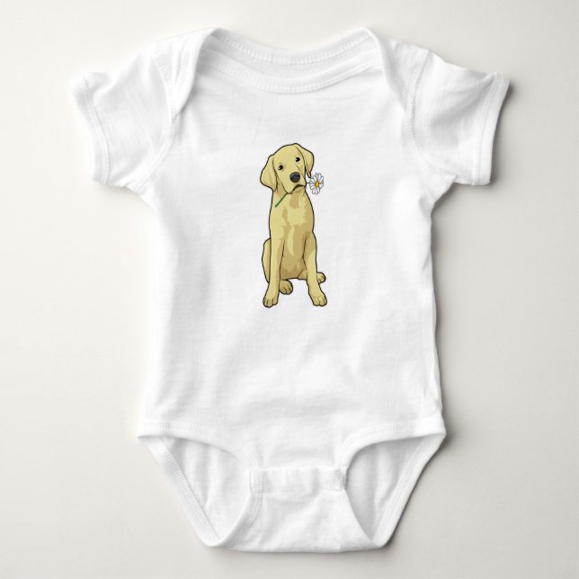 Labrador Daisy Baby Bodysuit (Front)