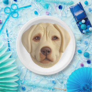 Labrador Dog 3D Inspired Paper Plate