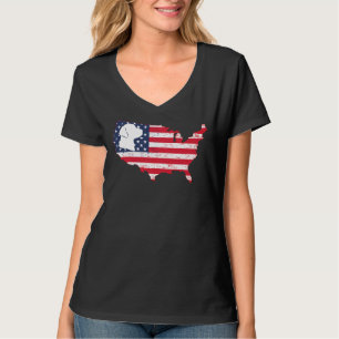 Labrador Dog 4th Of July American Flag Stars And S T-Shirt