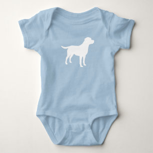 Labrador Dog Baby Shower Blue Boy Lab Baby Bodysuit