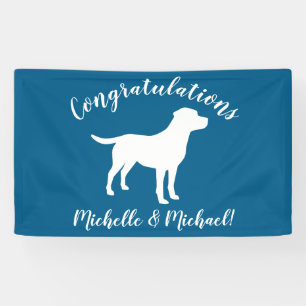 Labrador Dog Baby Shower Blue Boy Lab Banner