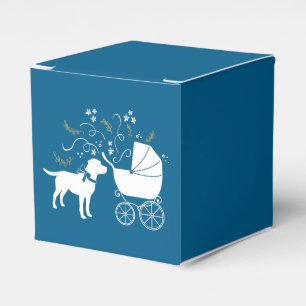 Labrador Dog Baby Shower Blue Boy Lab Favour Box