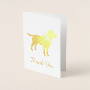 Labrador Dog Baby Shower Blue Boy Lab Foil Card