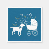 Labrador Dog Baby Shower Blue Boy Lab