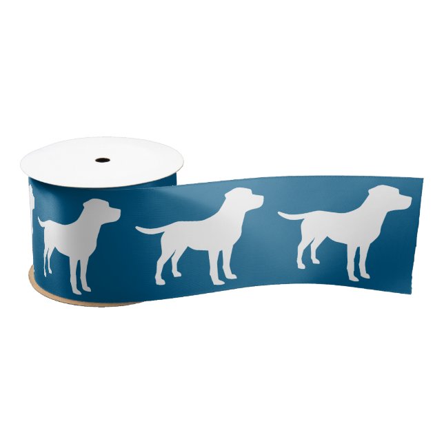 Labrador Dog Baby Shower Blue Boy Lab Satin Ribbon (Spool)
