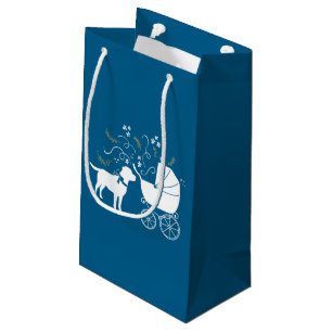 Labrador Dog Baby Shower Blue Boy Lab Small Gift Bag