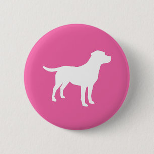 Labrador Dog Baby Shower Girl Lab Pink 6 Cm Round Badge