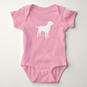 Labrador Dog Baby Shower Girl Lab Pink Baby Bodysuit