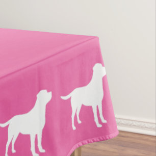 Labrador Dog Baby Shower Girl Lab Pink Tablecloth