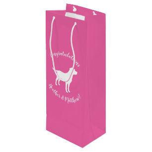 Labrador Dog Baby Shower Girl Lab Pink Wine Gift Bag