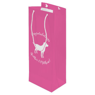 Labrador Dog Baby Shower Girl Lab Pink Wine Gift Bag