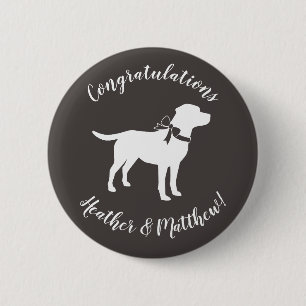 Labrador Dog Baby Shower Lab Grey Gender Neutral 6 Cm Round Badge