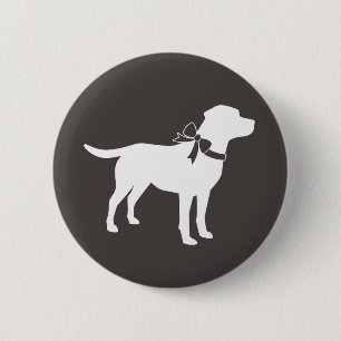 Labrador Dog Baby Shower Lab Grey Gender Neutral 6 Cm Round Badge