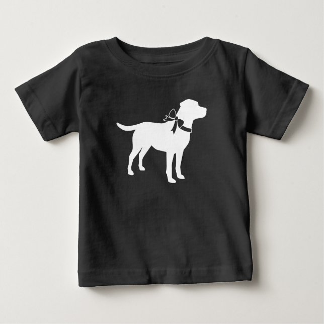 Labrador Dog Baby Shower Lab Grey Gender Neutral Baby T-Shirt (Front)