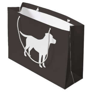 Labrador Dog Baby Shower Lab Grey Gender Neutral Large Gift Bag