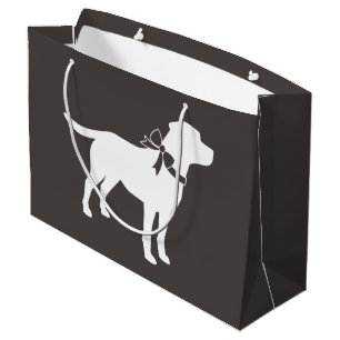 Labrador Dog Baby Shower Lab Grey Gender Neutral Large Gift Bag