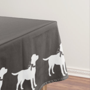 Labrador Dog Baby Shower Lab Grey Gender Neutral Tablecloth
