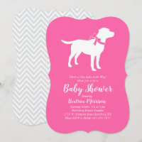 Labrador Dog Baby Shower Lab Pink Girl