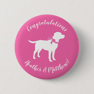 Labrador Dog Baby Shower Pink Girl Lab 6 Cm Round Badge