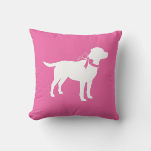 Labrador Dog Baby Shower Pink Girl Lab Cushion