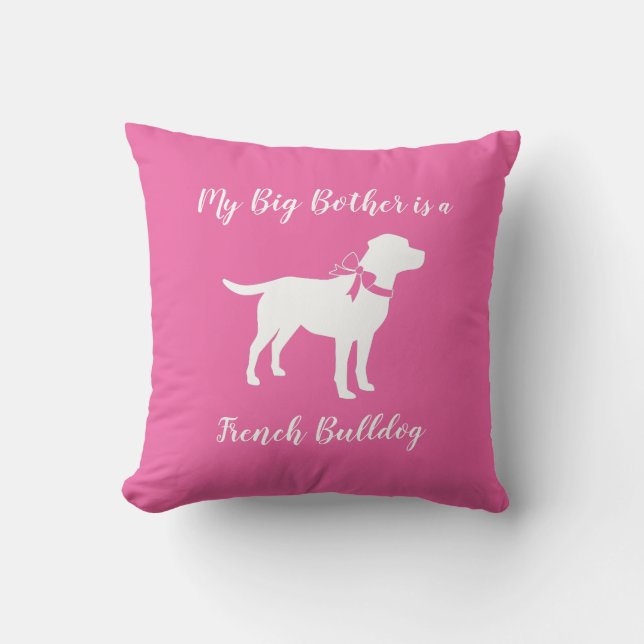 Labrador Dog Baby Shower Pink Girl Lab Cushion (Front)