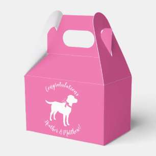 Labrador Dog Baby Shower Pink Girl Lab Favour Box