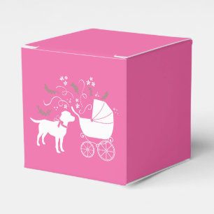Labrador Dog Baby Shower Pink Girl Lab Favour Box