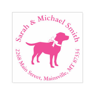 Labrador Dog Baby Shower Pink Girl Lab Self-inking Stamp