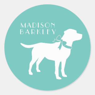 Labrador Dog Black Lab Puppy Classic Round Sticker