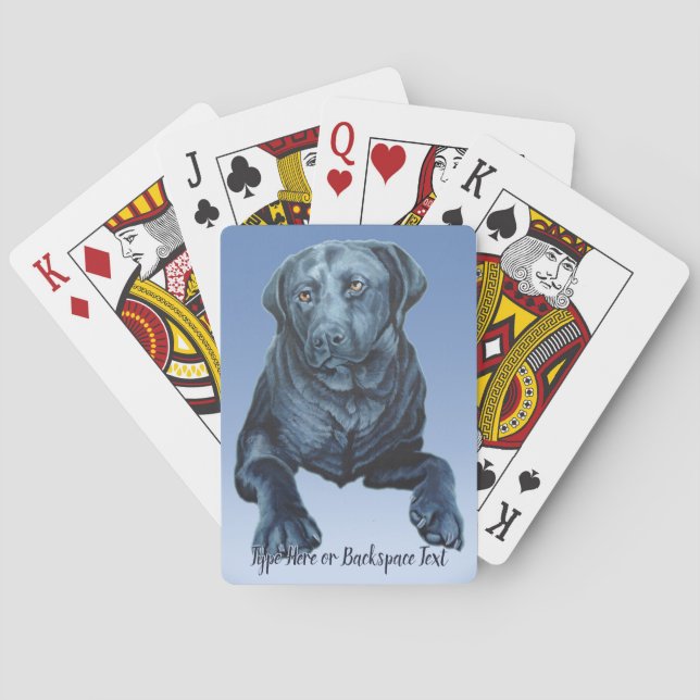 Labrador Dog Cards Hunting Dog Art Playing Cards (Back)