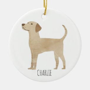 Labrador Dog Ceramic Tree Decoration