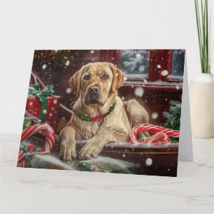 Labrador Dog Christmas Festive Card