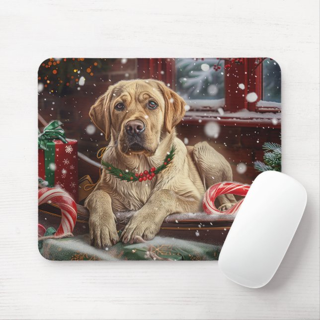 Labrador Dog Christmas Festive Mouse Pad (With Mouse)