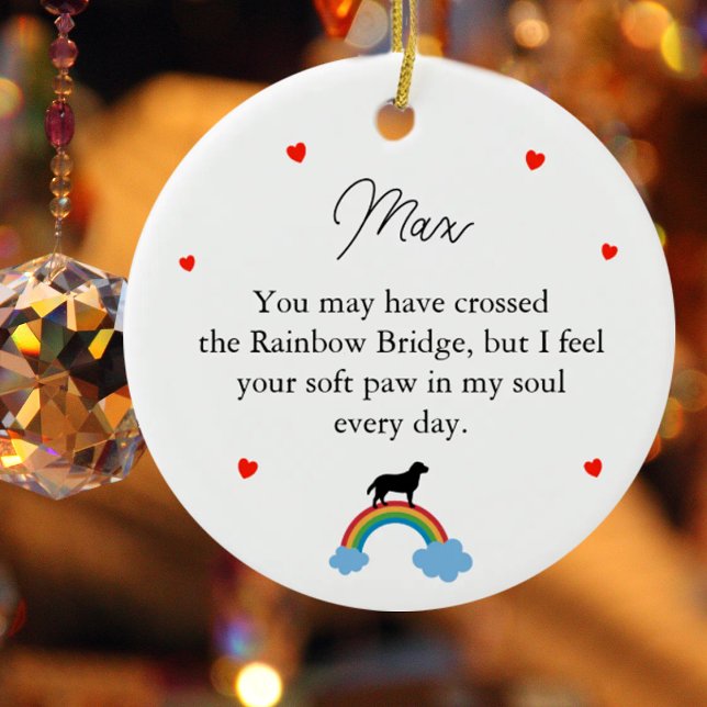 Labrador Dog Custom Memorial Ceramic Tree Decoration (Creator Uploaded)