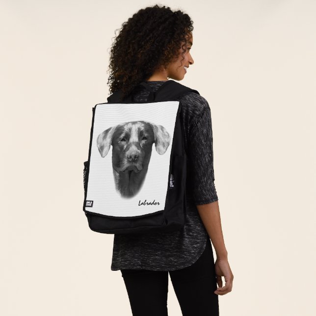 Labrador Dog elegant customisable Backpack (Worn)