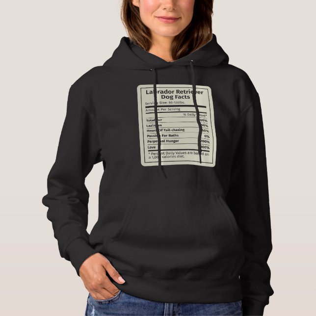 Labrador Dog Facts Hoodie (Front)