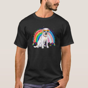 Labrador Dog Gay Pride Lgbt Rainbow Flag Sunglasse T-Shirt