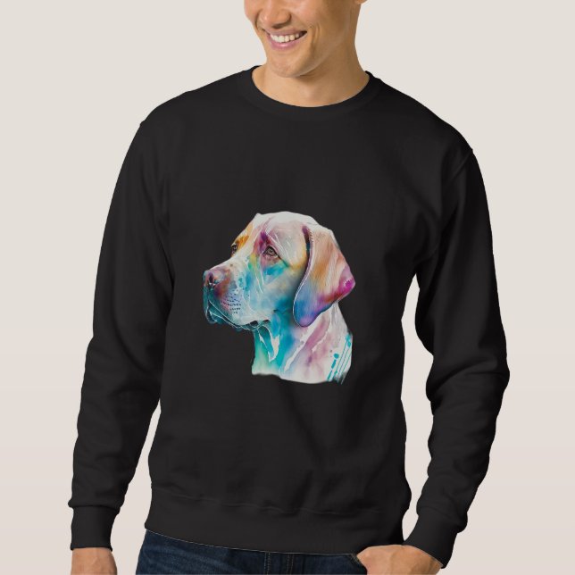 Labrador Dog Lab Lover Splash Graffiti Art Pet_11 Sweatshirt (Front)