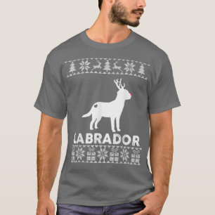 Labrador Dog Lover Christmas Reindeer Ugly Christm T-Shirt