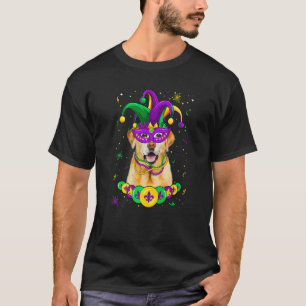 Labrador Dog Lover Mardi Gras Carnival Funny Mask  T-Shirt