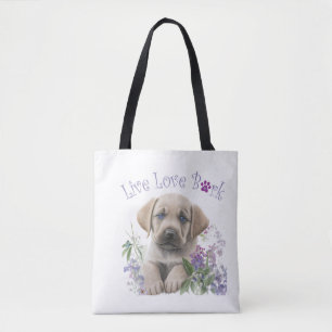 Labrador Dog Mum Floral Tote Bag